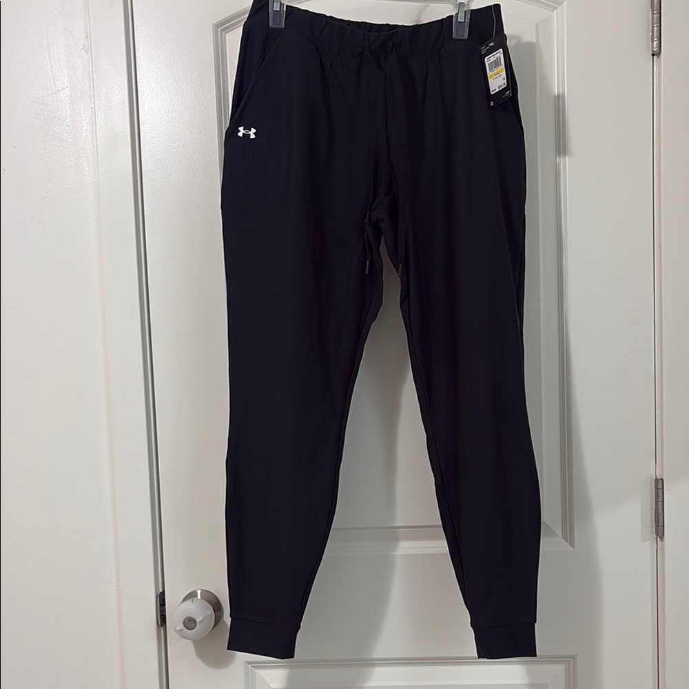 Under Armour Black Jogger Sweatpants with Tapered Fit